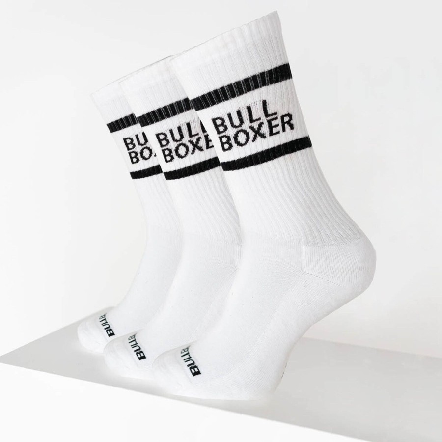 Socken | Bullboxer Socken Herren Weis 3Er-Pack