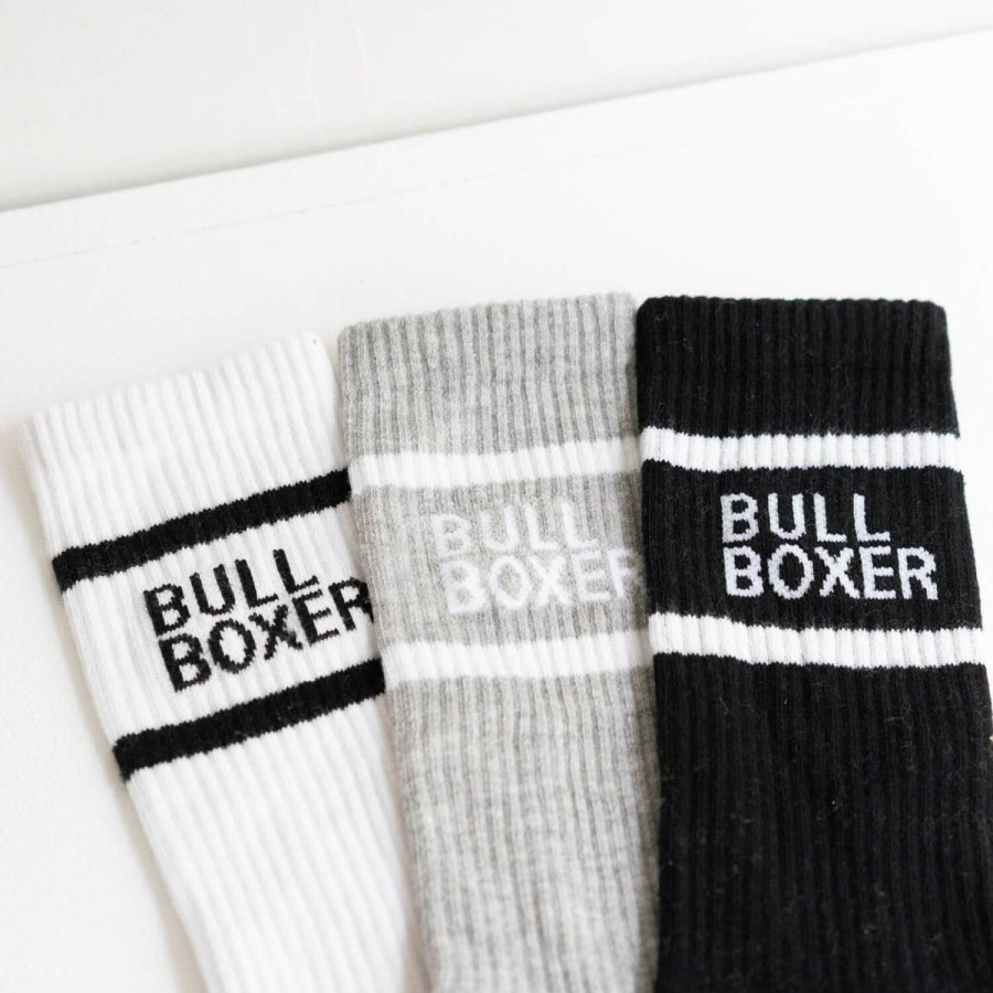 Socken | Bullboxer Socken Herren Weis/Schwarz/Grau 3Er-Pack