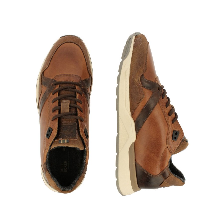 Sneaker Niedrig | Bullboxer Sneaker Hellbraun/Cognac 855P21471Bcodbsu