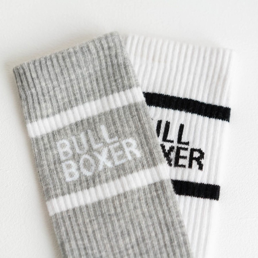 Socken | Bullboxer Socken Herren Weis/Grau 2Er-Pack