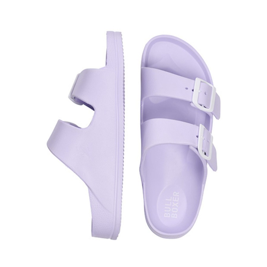 Flache Pantoletten | Bullboxer Pool-Slipper Lila 002000F1S_Lilatd