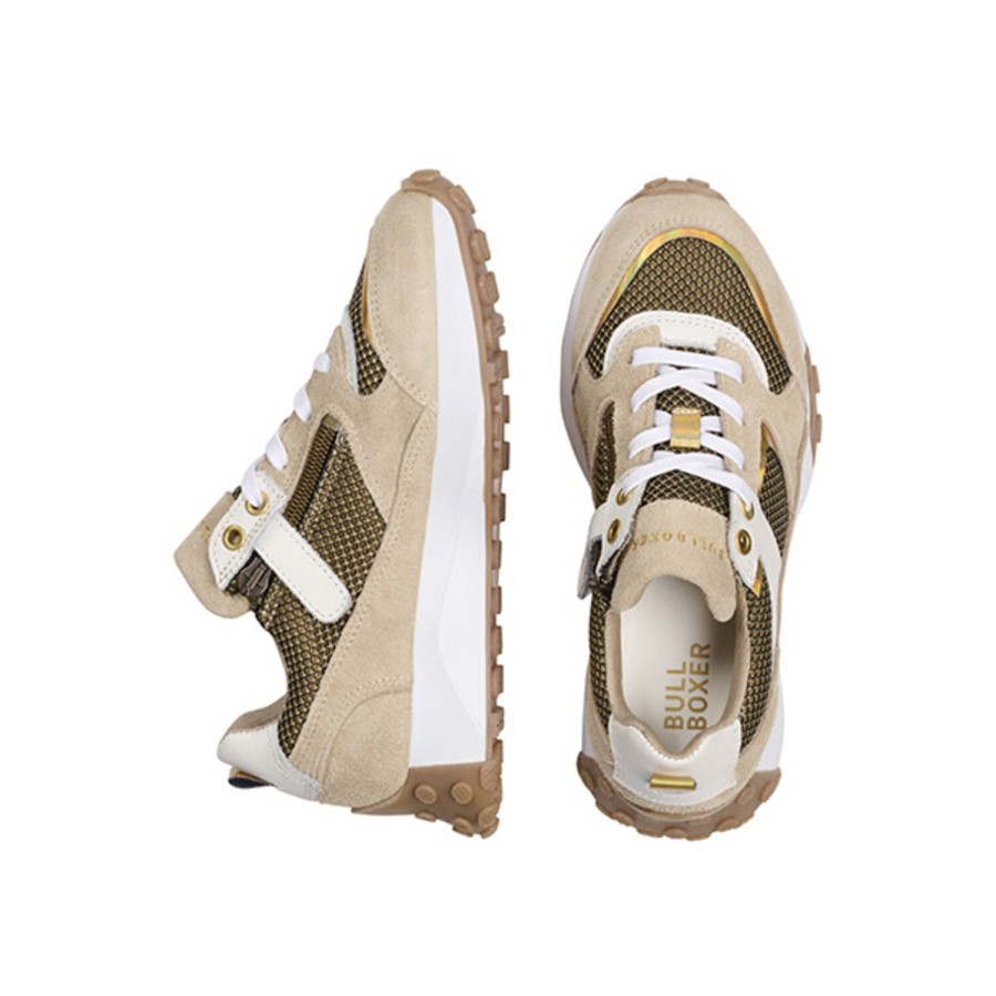 Turnschuhe | Bullboxer Sneaker Almond-Honey Atp001E5L_Alwhkb