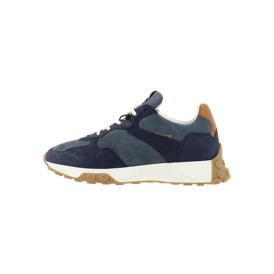 Sneaker Niedrig | Bullboxer Sneaker Low Blau/Tan 170P21384Abluesu