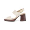 Sandalen | Bullboxer Sandale Mit Absatz Offwhite 256001E2L_Cremtd