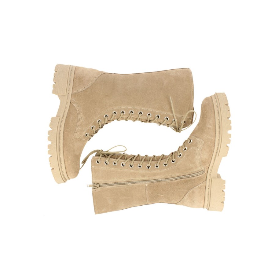 Schnurstiefel | Bullboxer Stiefel Beige/Taupe 610517E7C_Almdtd