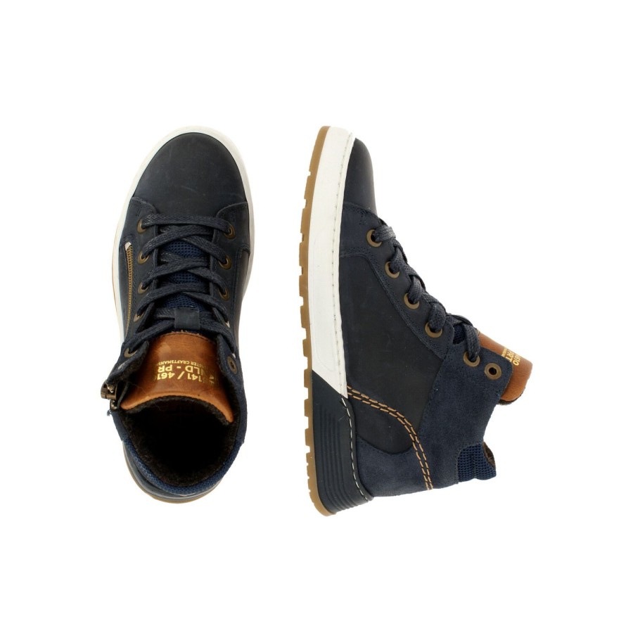 Turnschuhe | Bullboxer Sneaker Blau Aof506E6L_Dkblkb