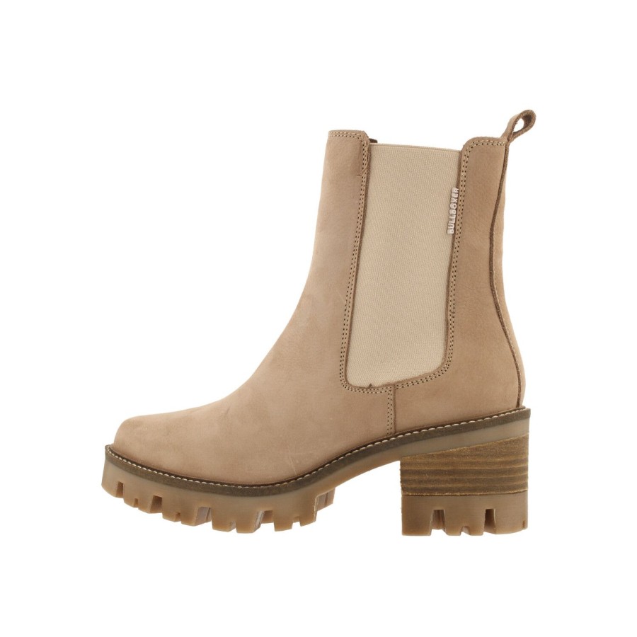 Stiefel Mit Hohem Absatz | Bullboxer Chelsea Boots Beige/Taupe 677501E6L_Lttptd