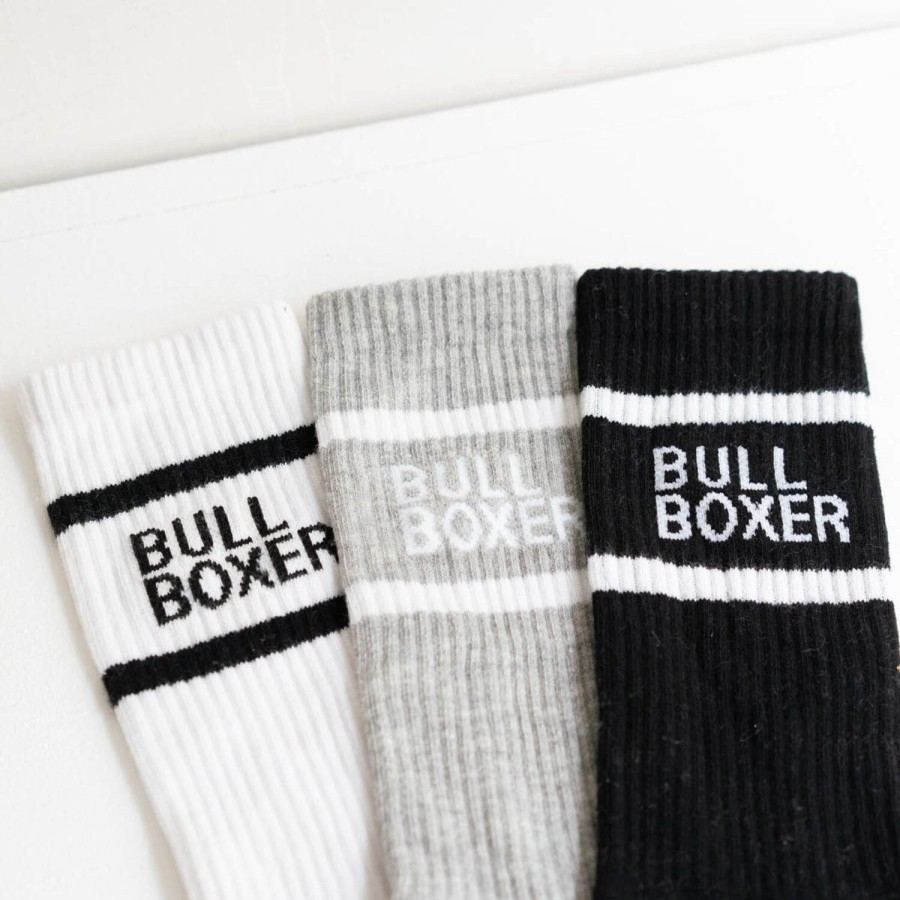 Socken | Bullboxer Socken Damen Weis/Schwarz/Grau 3Er-Pack