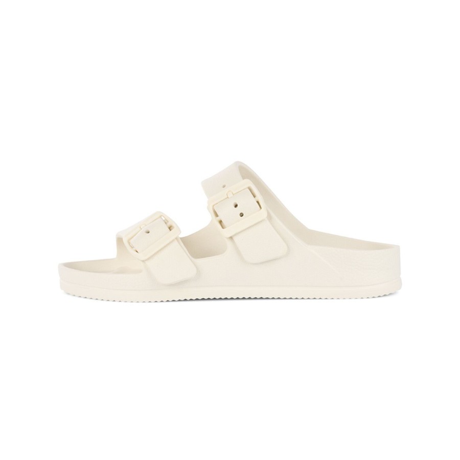 Flache Pantoletten | Bullboxer Pantoletten Offwhite 002000F1S_Ofwhtd