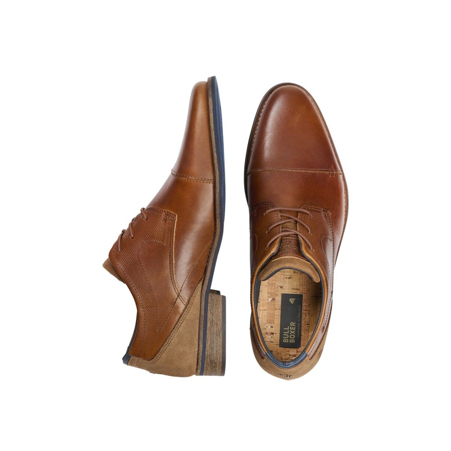 Klassische Schnurschuhe | Bullboxer Schnurschuh Tan/Cognac 379K21009Dconcsu