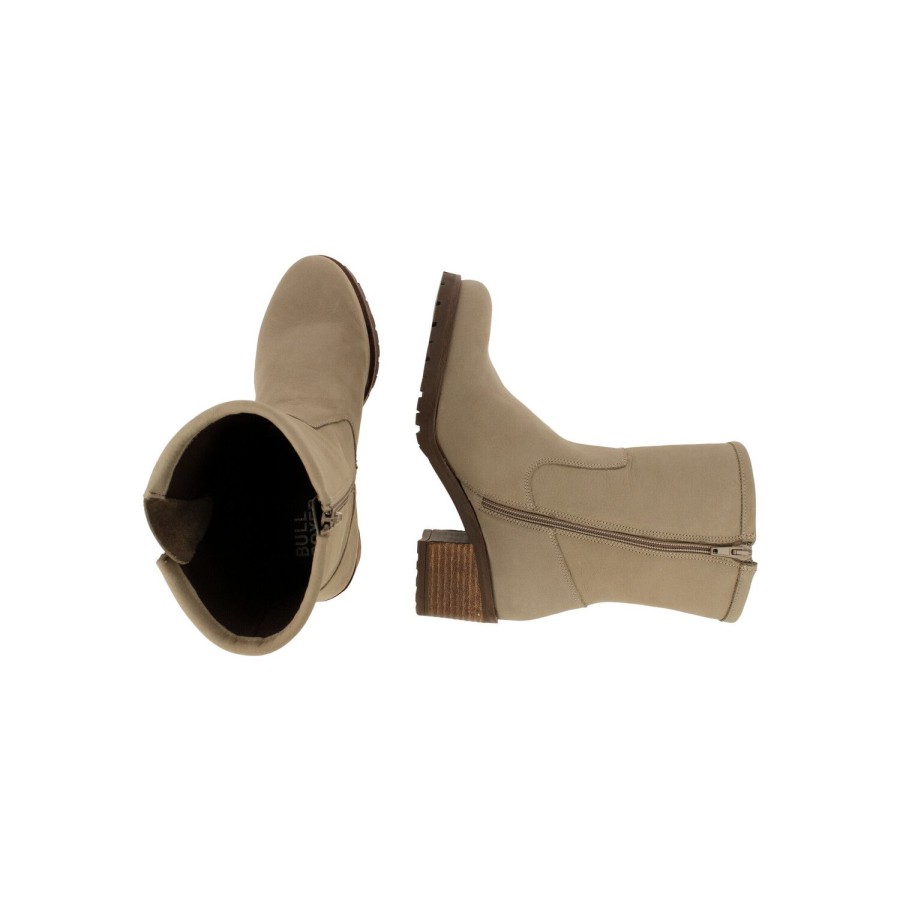 Stiefel Mit Hohem Absatz | Bullboxer Stiefeletten Beige/Taupe 611512E6L_Tauptd